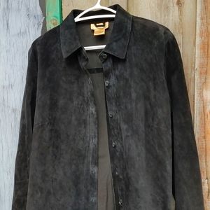 Genuine leather shirt jacket (Overshirt)